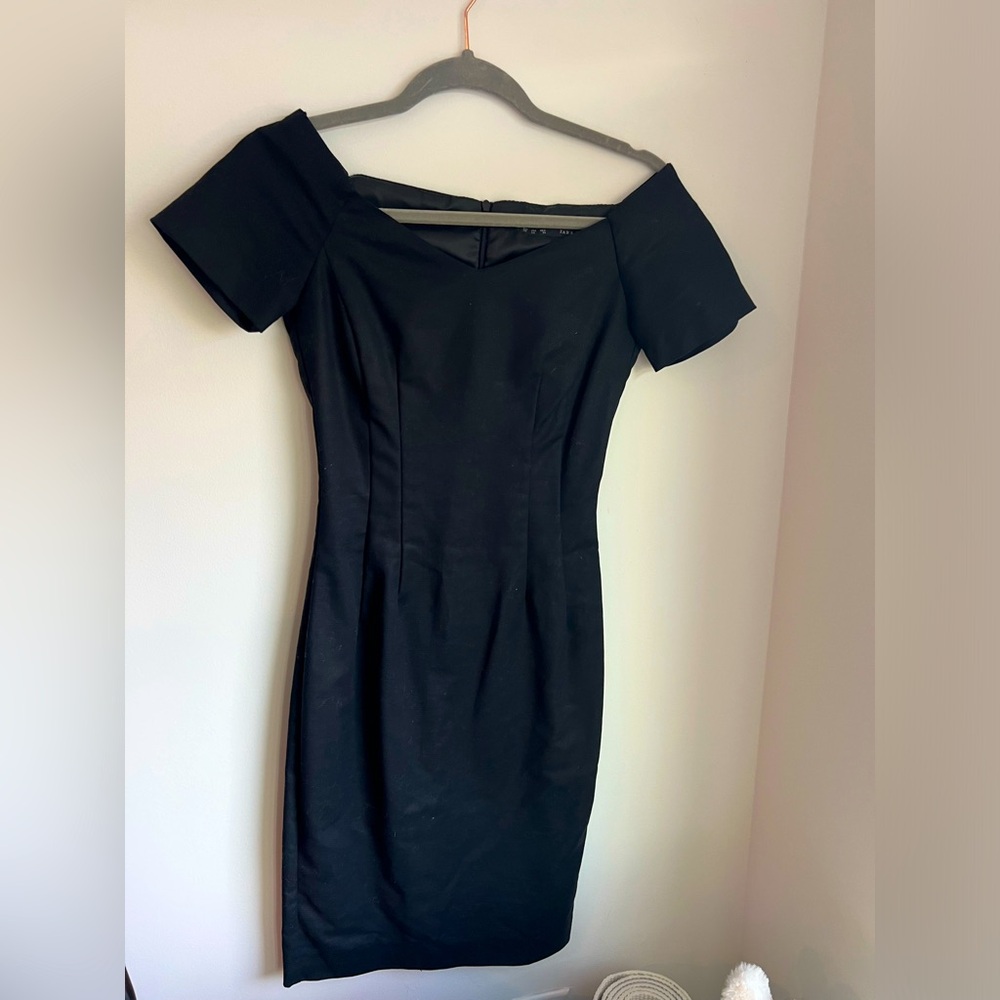 Elegant Black Off-Shoulder Zara Dress